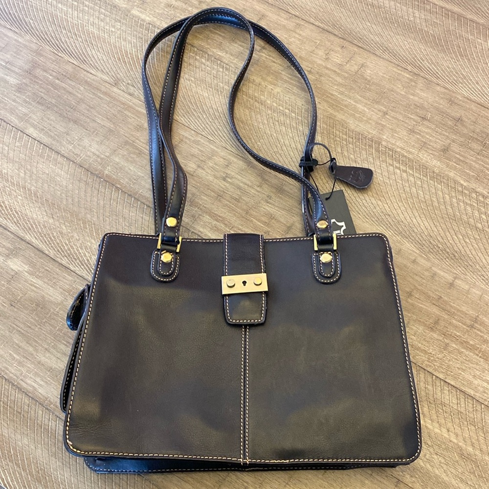 NWT MC Black Leather Shoulder Bag